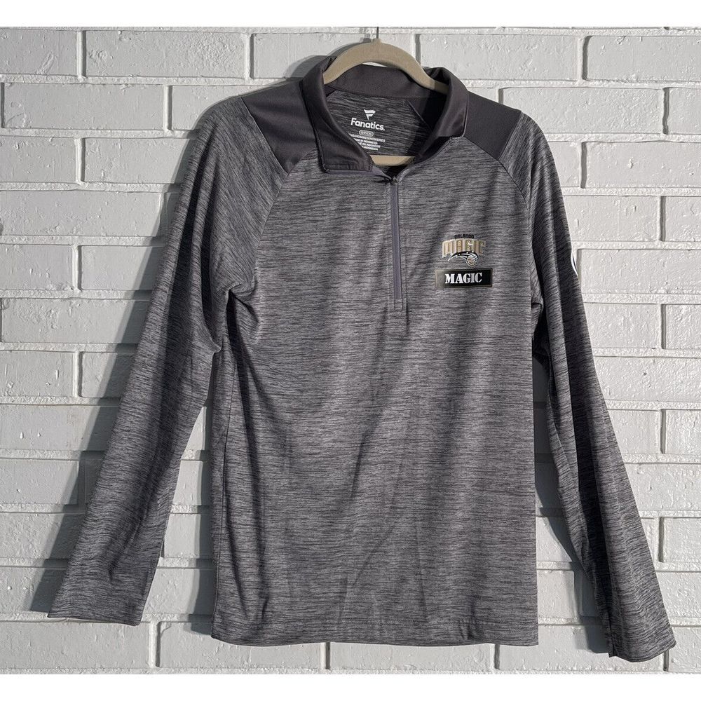 Orlando Magic Gray Small 1/4 Zip Pullover Lightweight Long‎ Sleeve NBA